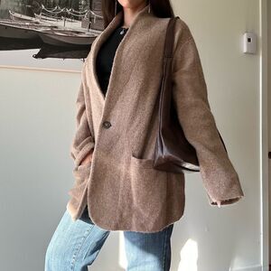 J.Crew beige Wool minimalist longline Cardigan